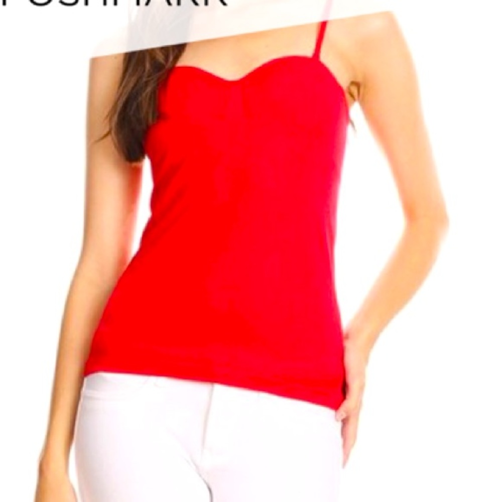 Guess sweetheart blouse red size M Y2K